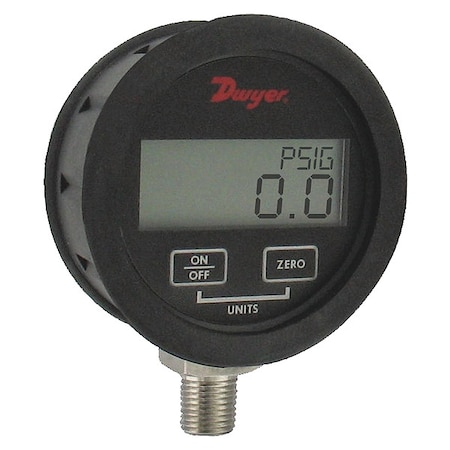 Digital Process Pressure Gauge, 0 to 200 psi psi, 3 in Dial, 1/4 in NPT, Bottom Location MPN:DPGWB-09