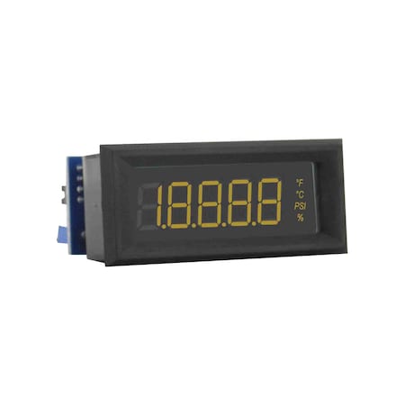 LCD Digital panel meter, loop powered 4 to 20 mA, amber segments. MPN:DPML-401