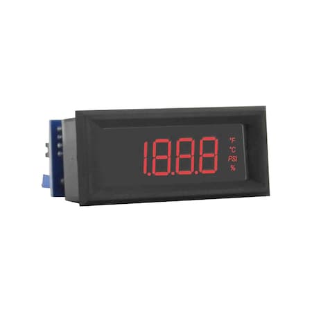 LCD digital process meter, loop powered 4 to 20 mA, red segments. MPN:DPMP-403