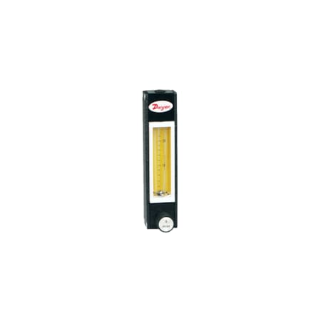 Direct reading glass flowmeter, 316 SS float, flow rate 100 SCFH air. MPN:DR120102