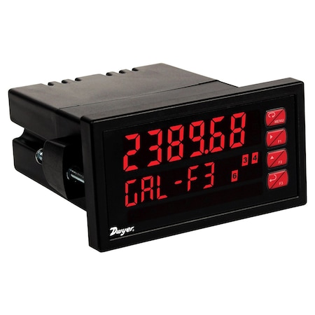Pulse panel meter, 85-265 VAC, 2 relays, no transmitter. MPN:PPM-120