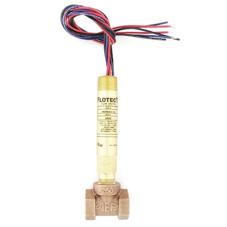 Mini-size flow switch, brass upper and lower body, 1/2