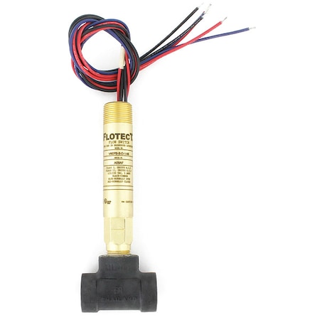 Mini-size flow switch, brass upper and lower body, 1/2