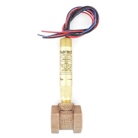 Mini-size flow switch, brass upper and lower body, 1