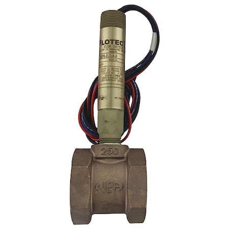 Mini-size flow switch, brass upper and lower body, 1-1/4