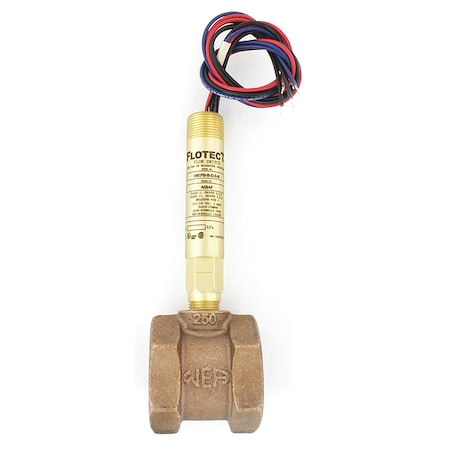 Mini-size flow switch, brass upper and lower body, 1-1/2