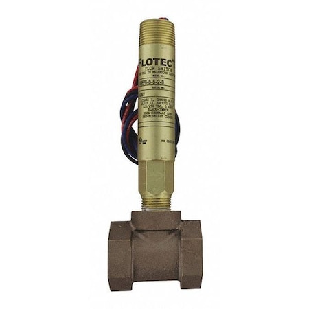 Mini-size flow switch, brass upper and lower body, 3/4