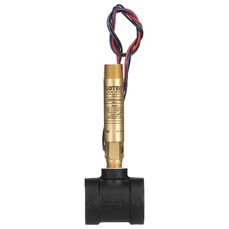 Mini-size flow switch, brass upper and lower body, 1-1/4