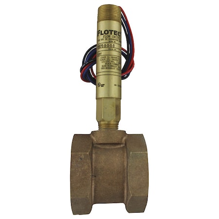 Mini-size flow switch, brass upper and lower body, 1-1/2