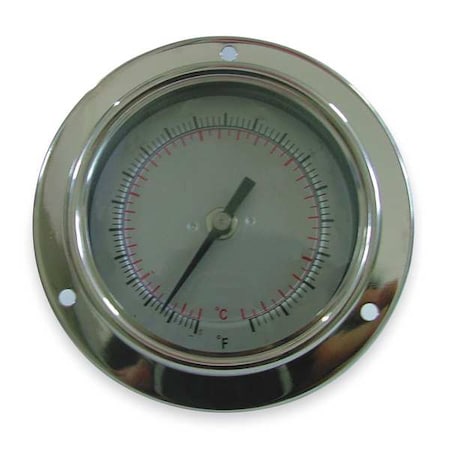 Panel mount bimetal stem thermometer, range -40 to 160 Degrees F, 9
