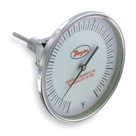 Glow-in-the-dark bimetal thermometer, range 50 to 300 Degrees F, 2-1/2