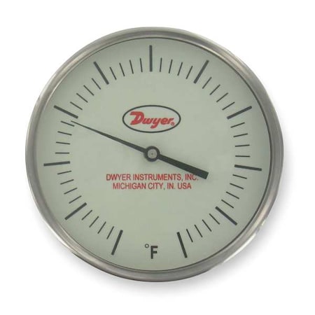 Glow-in-the-dark bimetal thermometer, range 20 to 240 Degrees F, 2-1/2