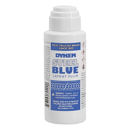Layout Fluid, Steel Blue, 2 fl oz, Felt Applicator Bottle, Blue MPN:80200