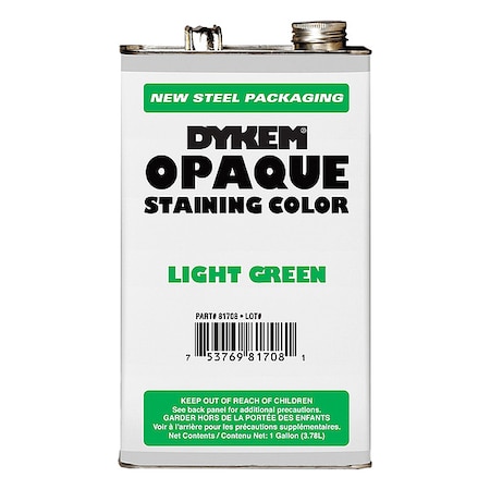 Opaque Staining Color, Gallon, Lite Green MPN:81708