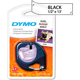 DYMO® LetraTag Plastic Label Tape Cassette 1/2
