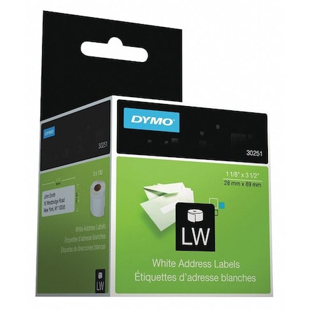 Address Label, Self-Adhesive, White, PK2 MPN:30251