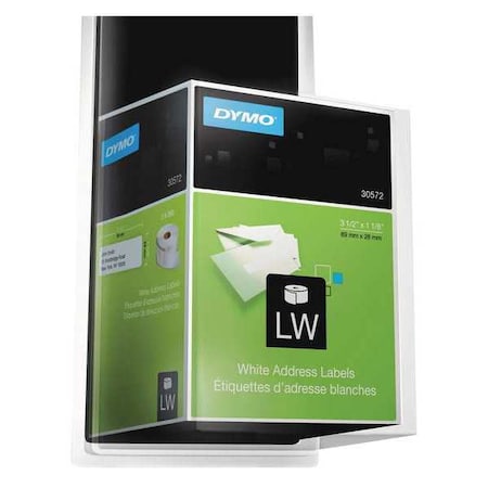 Address Label, 1-1/8x3-1/2, White, PK520 MPN:30572