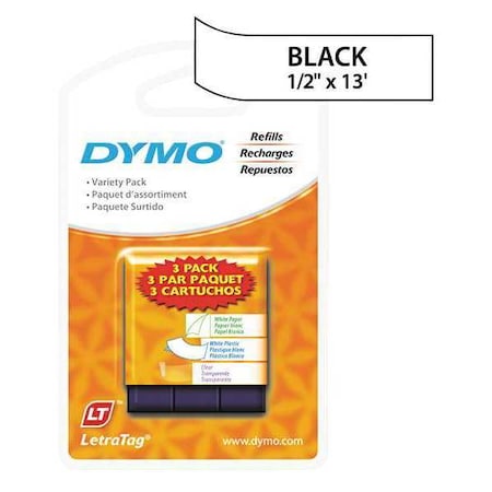 Paper/Plastic Label Tape, 0.5