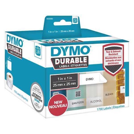 Label Tape, Black/White, Labels/Roll: 1700 MPN:1933083