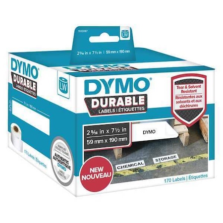 Label Tape, Black/White, Labels/Roll: 1700 MPN:1933087