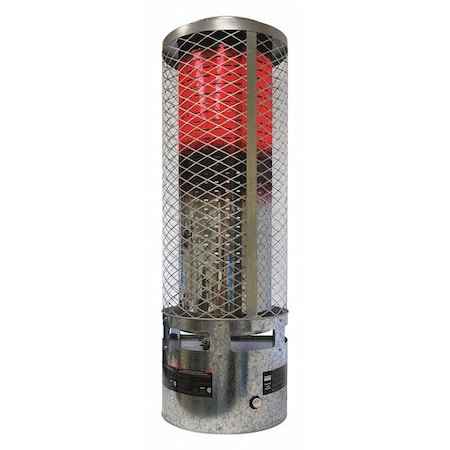 Portable Gas Floor Heater, Natural Gas, Continuous Spark, 14 11/16 in Wx 14 11/16 in L MPN:RA250NGDGD