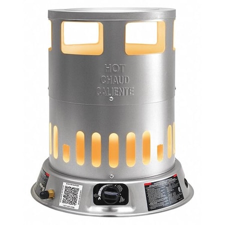 Portable Gas Floor Heater, Liquid Propane, Matchless Piezo, 50, 000 to 80, 000 BtuH, 15 29/32 in L MPN:RMC-LPC80DG