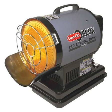 Portable Oil and Kerosene Torpedo Heater, 70, 000 BtuH, #1 Diesel, #1 Fuel Oil, K-1 Kerosene, 4 gal MPN:SF70DGD