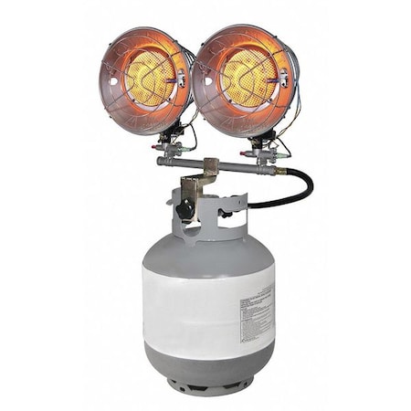 Portable Gas Tank-Top Heater, Liquid Propane, Standing Pilot, 6 15/32 in Wx 17 1/2 in L MPN:TT30CDGP
