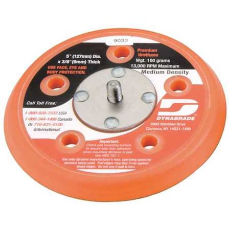 Disc Backup Pad, Adhesive/PSA, 5 Hole, 5dia MPN:56104