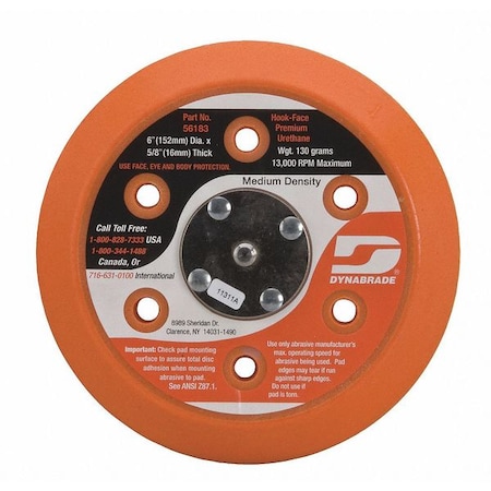 Vacuum, Disc Pad, Hook Face, 6