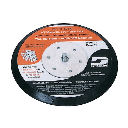 Vacuum Disc Pad, 152mm dia. MPN:50633