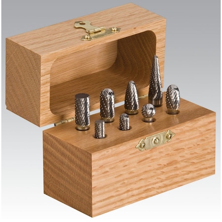 Carbide Burr Kit, 8 Pieces, 1/4 in Shank MPN:93350