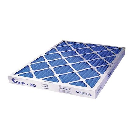 25x16x1 Pleated Air Filter, Paper, MERV 8, 1 Micron MPN:64659