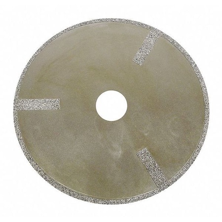 Abrasive Cut-Off Wheel, Side Spoked, 5 in Dia, 3/4 in Arbor Hole Size, Diamond, 40 Grit MPN:93650