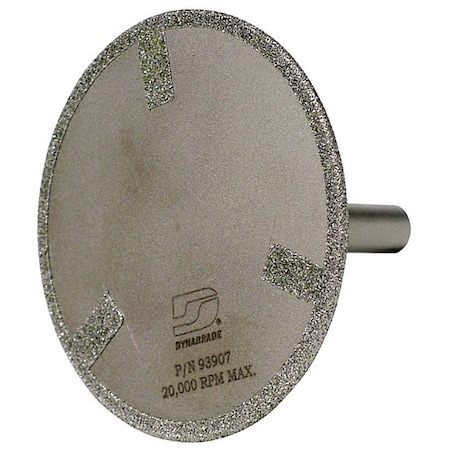 Abrasive Cut-Off Wheel, Side Spoked, 3 in Dia, 3/8 in Shank Arbor Hole Size, Diamond, 40 Grit MPN:93907