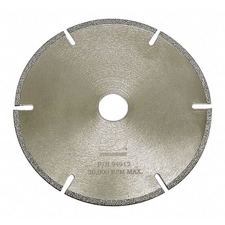 Abrasive Cut-Off Wheel, Gulleted/Slotted, 4-1/2 in Dia, 1/8