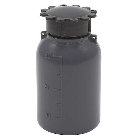 Bottle, 50mL, LDPE, Narrow, Gray, PK50 MPN:201295-0050