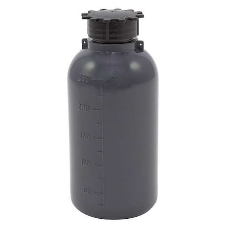 Bottle, 250mL, LDPE, Narrow, Gray, PK50 MPN:201295-0250