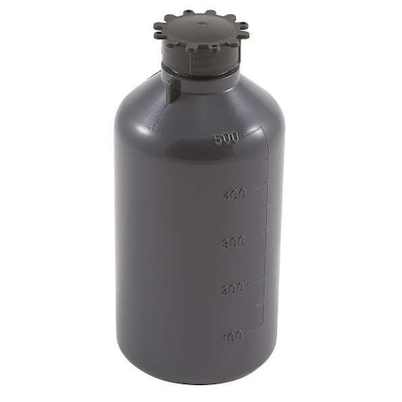 Bottle, 500mL, LDPE, Narrow, Gray, PK25 MPN:201295-0500