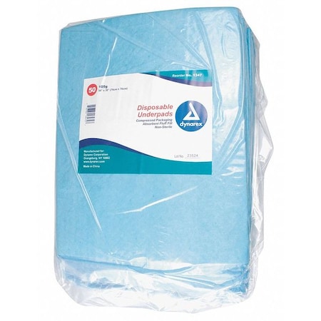 Disposable Underpads, 30x30In, 105 g, PK100 MPN:1347