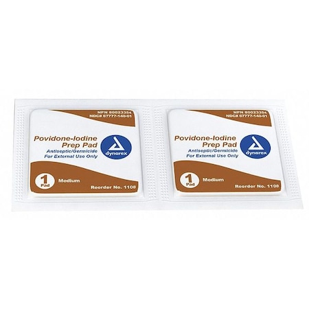 Povidone Iodine Pads, Antiseptics, PK1000 MPN:1108