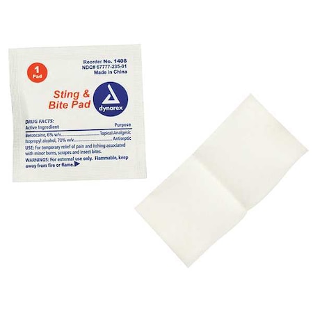 Bite and Sting Pads, Kit, Corrugate Case, PK3000 MPN:1408