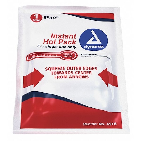 Instant Hot Packs, White, 5inL x 9inW, PK24 MPN:4516