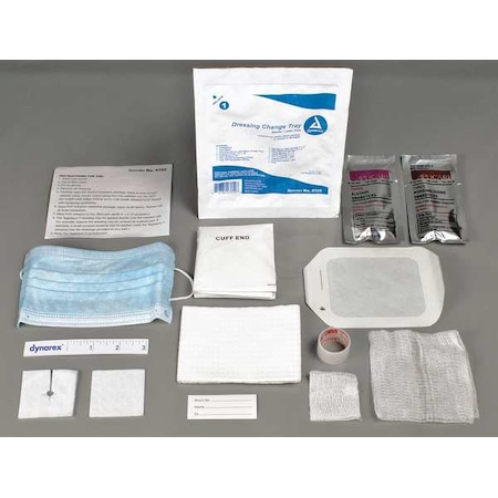 Dressing Change Tray, Polyethylene 14 Components, 1 People Served MPN:4705