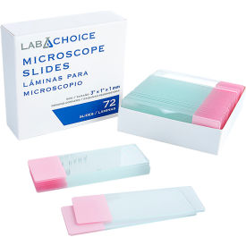 Dynarex® LabChoice Microscope Slides Corner Grounded Frosted Pink Pack of 1440 4173