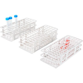 Dynarex® LabChoice Test Tube Racks For 13mm Tubes White Pack of 50 42131