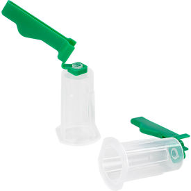 Dynarex® LabChoice Safety Tube Holder Safety Cover Clear/Green Pack of 800 6914