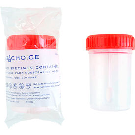 Dynarex® LabChoice Stool Specimen Container with Spoon Sterile 60 ml Capacity Pack of 400 43011