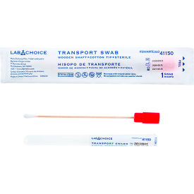 Dynarex® LabChoice Transport Swab Wooden Shaft Cotton Tip Sterile Pack of 1000 41150