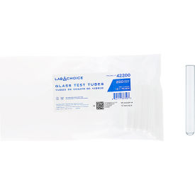 Dynarex LabChoice Test Tubes Borosilicate Glass 10 x 75mm 3 mL Capacity Clear 42200